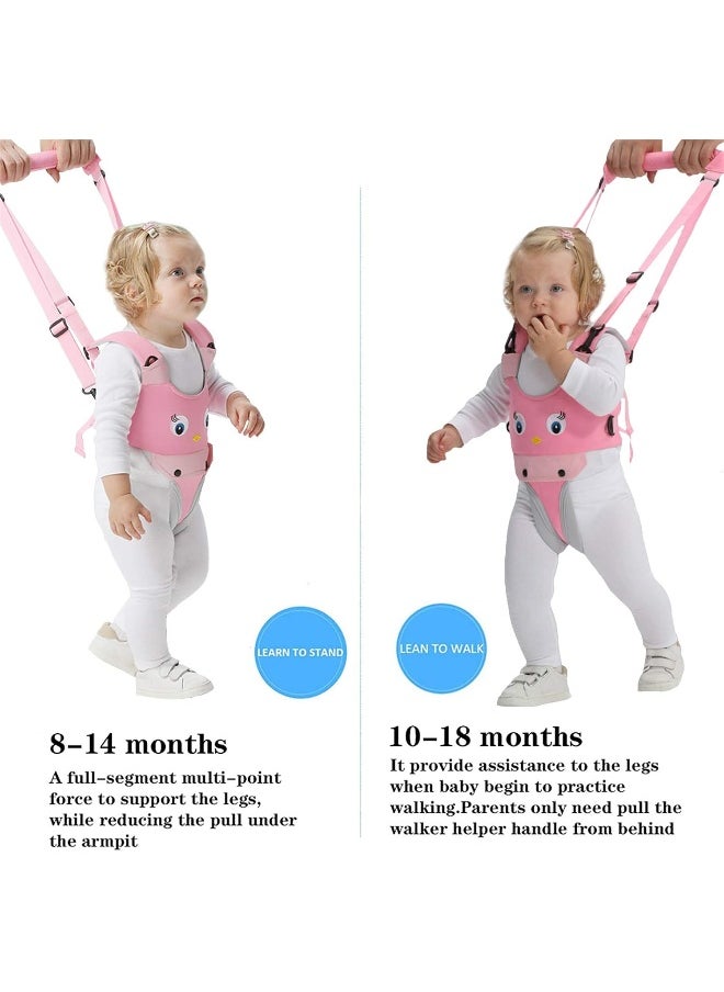 IULONEE Baby Walker, Handheld Kids Toddler Walking Harness Helper Assistant Protective Belt Child Activity Walker Adjustable Standing Up Walking Learning Helper for Toddler 7-24 Month (Pink)