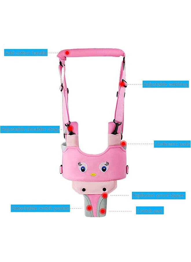 IULONEE Baby Walker, Handheld Kids Toddler Walking Harness Helper Assistant Protective Belt Child Activity Walker Adjustable Standing Up Walking Learning Helper for Toddler 7-24 Month (Pink)