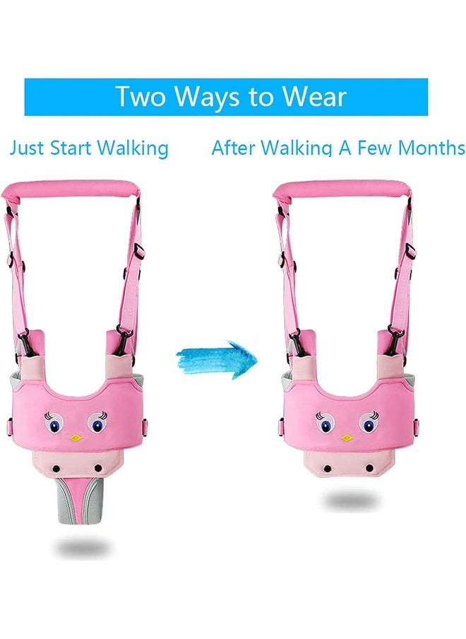 IULONEE Baby Walker, Handheld Kids Toddler Walking Harness Helper Assistant Protective Belt Child Activity Walker Adjustable Standing Up Walking Learning Helper for Toddler 7-24 Month (Pink)