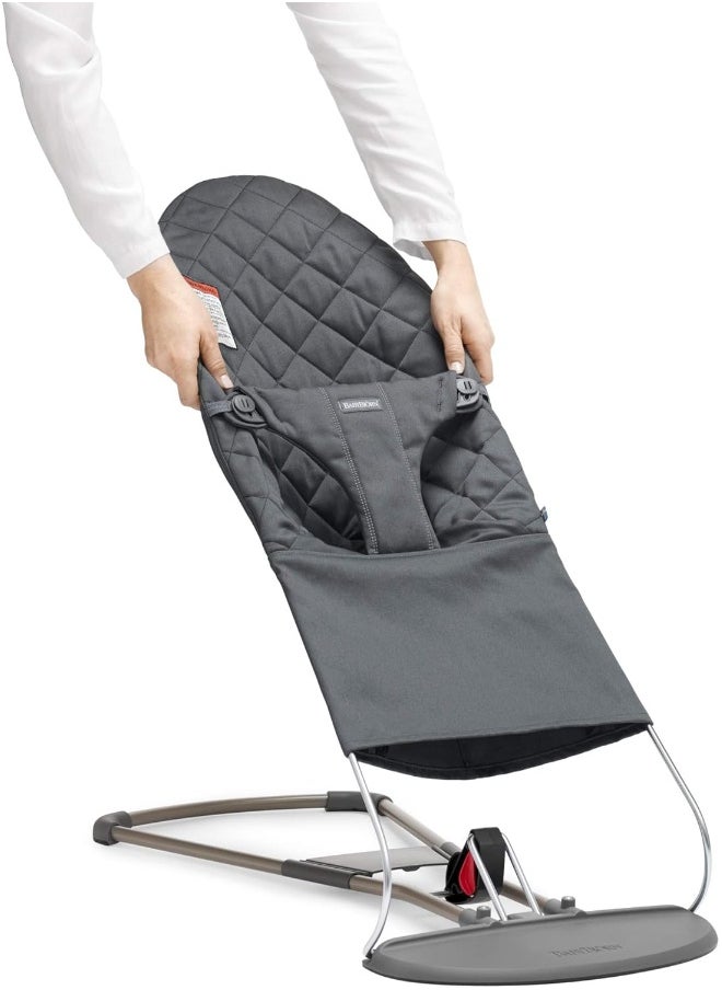 BabyBjorn Fabric Seat for Bouncer, Anthracite, Cotton, 1 Count