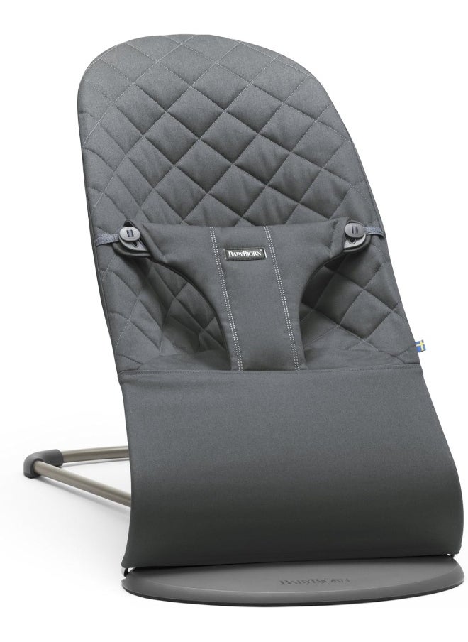 BabyBjorn Fabric Seat for Bouncer, Anthracite, Cotton, 1 Count