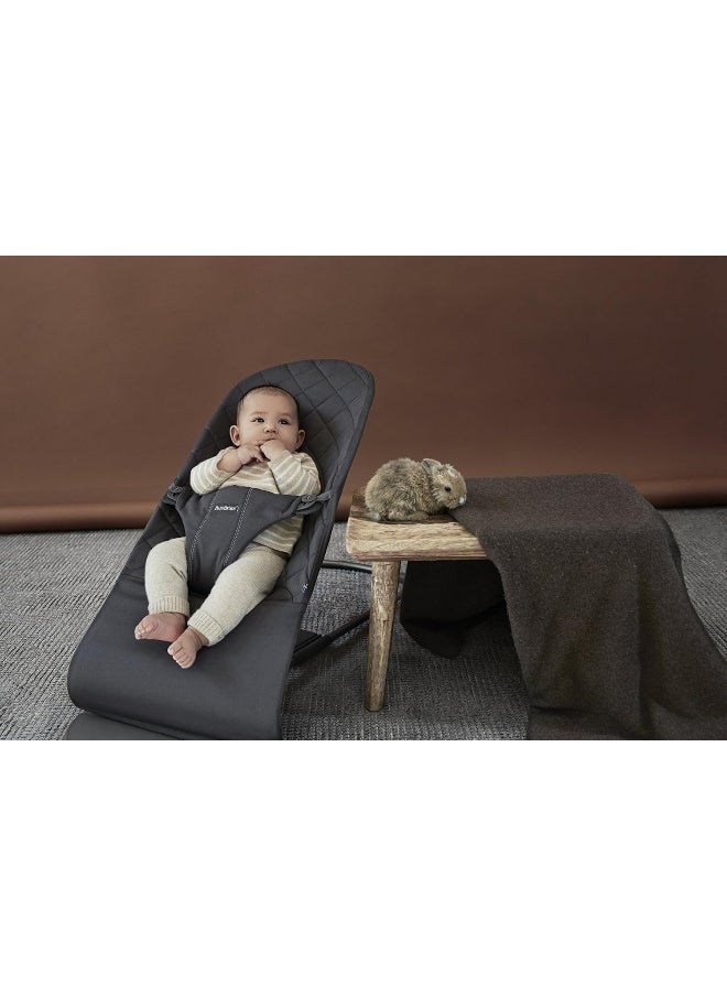 BabyBjorn Fabric Seat for Bouncer, Anthracite, Cotton, 1 Count