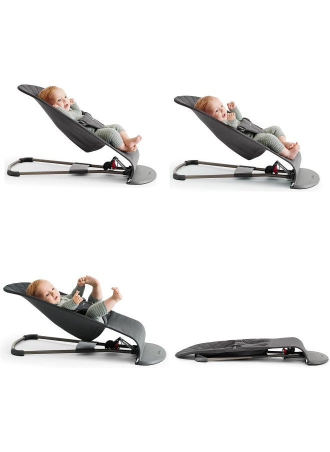 BabyBjorn Fabric Seat for Bouncer, Anthracite, Cotton, 1 Count