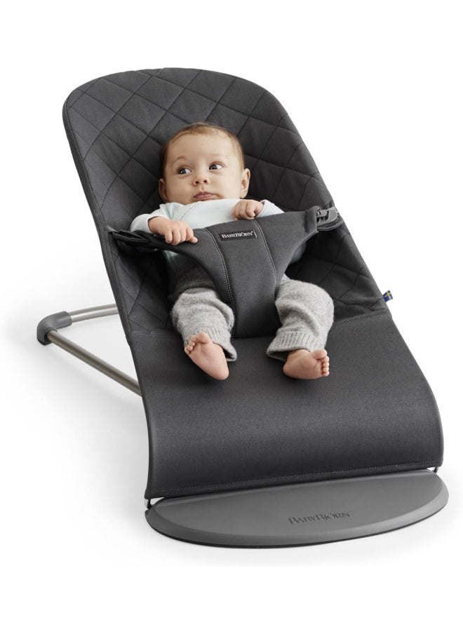 BabyBjorn Fabric Seat for Bouncer, Anthracite, Cotton, 1 Count