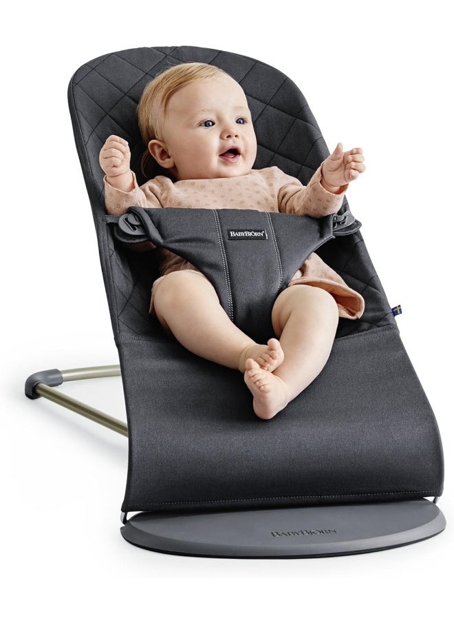BabyBjorn Fabric Seat for Bouncer, Anthracite, Cotton, 1 Count