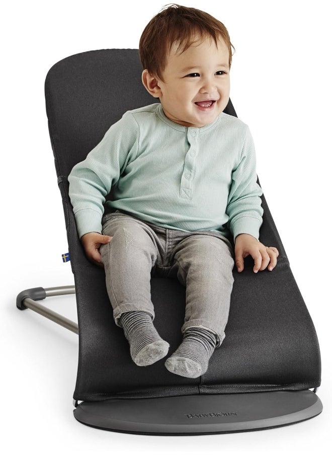 BabyBjorn Fabric Seat for Bouncer, Anthracite, Cotton, 1 Count