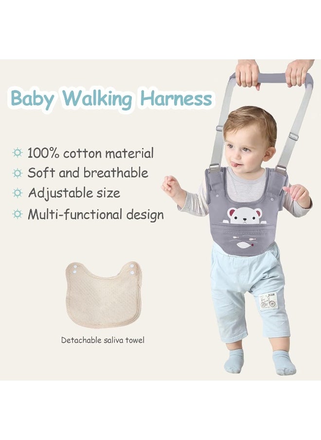 Baby Walking Harness Handheld Baby Walker Assistant Belt Adjustable Toddler Infant Walker Safety Harnesses Standing Up and Walking Learning Helper with Detachable Crotch