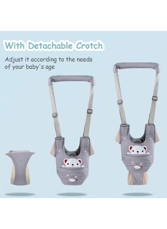 Baby Walking Harness Handheld Baby Walker Assistant Belt Adjustable Toddler Infant Walker Safety Harnesses Standing Up and Walking Learning Helper with Detachable Crotch