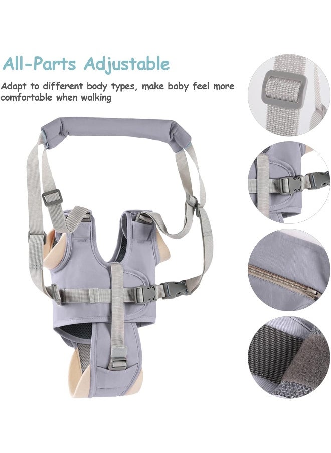 Baby Walking Harness Handheld Baby Walker Assistant Belt Adjustable Toddler Infant Walker Safety Harnesses Standing Up and Walking Learning Helper with Detachable Crotch