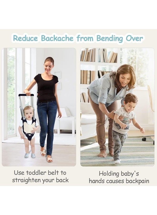 Baby Walking Harness Handheld Baby Walker Assistant Belt Adjustable Toddler Infant Safety Harnesses Standing Up Walking Learning Helper with Detachable Crotch for 9-24 Month Old