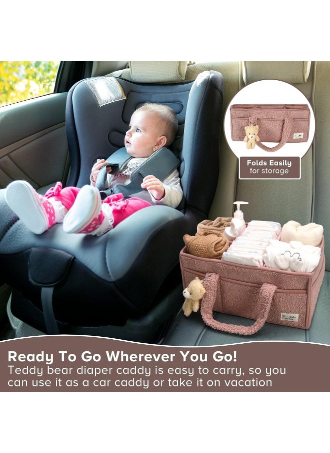 PeraBella Diaper Caddy Organizer for Changing Table, Storage Basket, Car Organizer, Nursery Organizer, Portable Storage