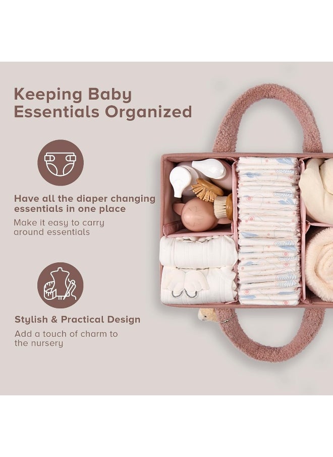 PeraBella Diaper Caddy Organizer for Changing Table, Storage Basket, Car Organizer, Nursery Organizer, Portable Storage