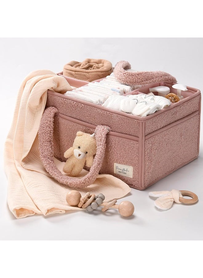 PeraBella Diaper Caddy Organizer for Changing Table, Storage Basket, Car Organizer, Nursery Organizer, Portable Storage