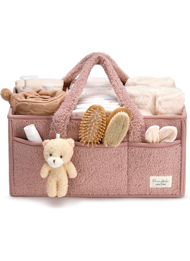 PeraBella Diaper Caddy Organizer for Changing Table, Storage Basket, Car Organizer, Nursery Organizer, Portable Storage
