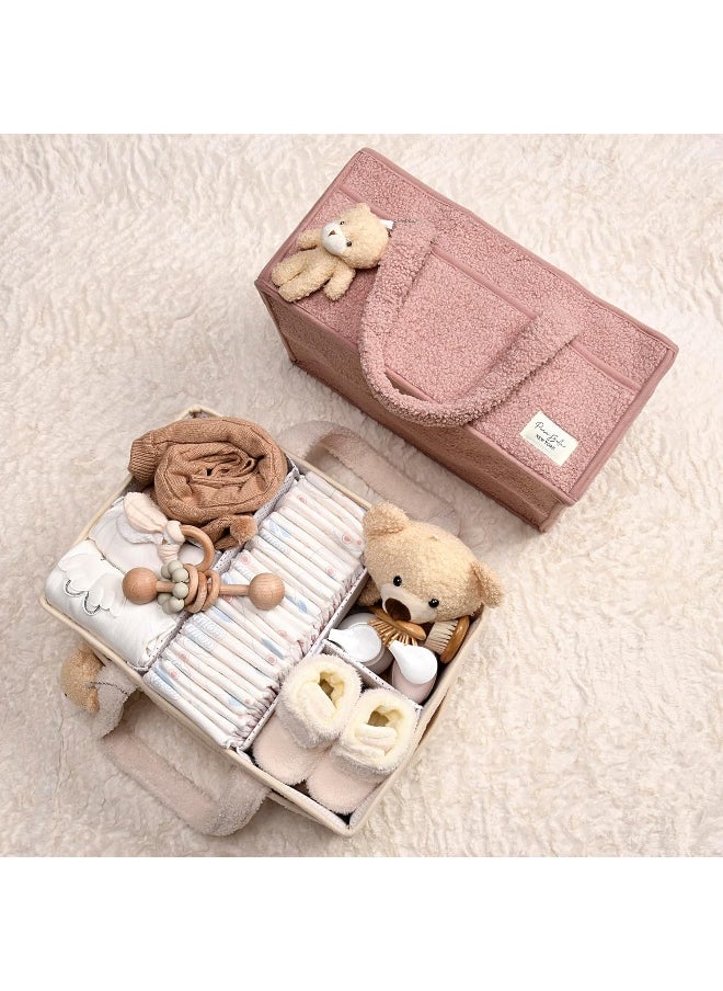 PeraBella Diaper Caddy Organizer for Changing Table, Storage Basket, Car Organizer, Nursery Organizer, Portable Storage