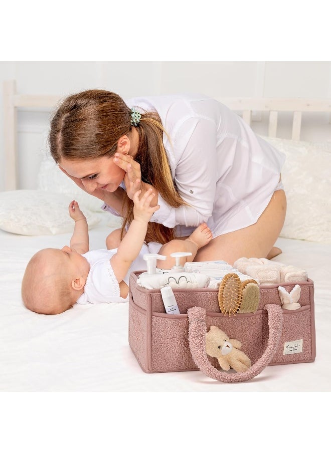 PeraBella Diaper Caddy Organizer for Changing Table, Storage Basket, Car Organizer, Nursery Organizer, Portable Storage
