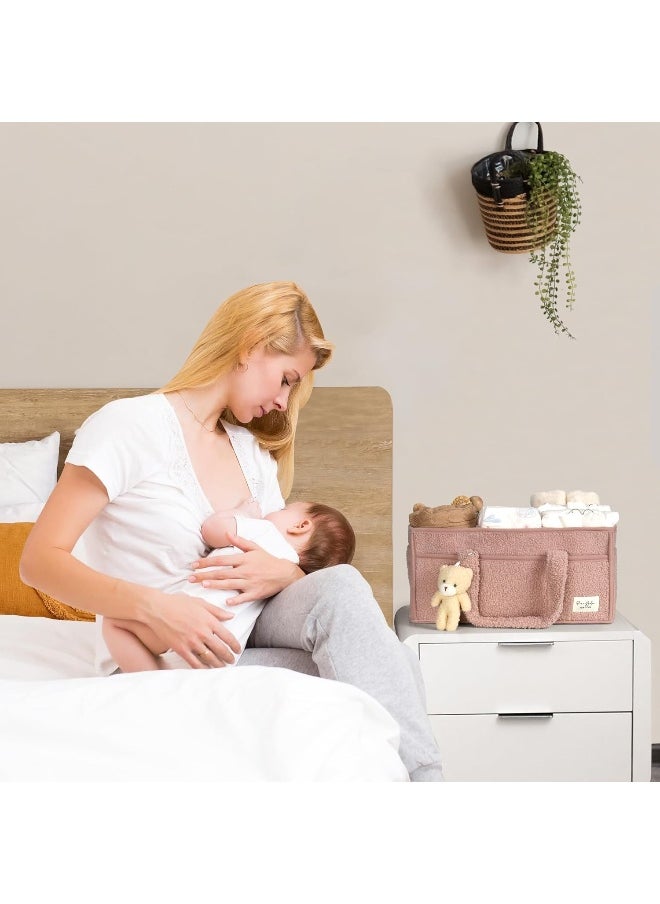 PeraBella Diaper Caddy Organizer for Changing Table, Storage Basket, Car Organizer, Nursery Organizer, Portable Storage