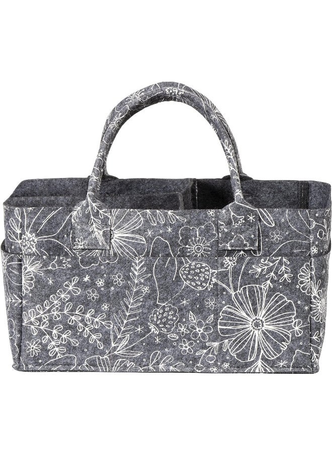 Sammy & Lou Collapsible Floral Felt Storage Caddy
