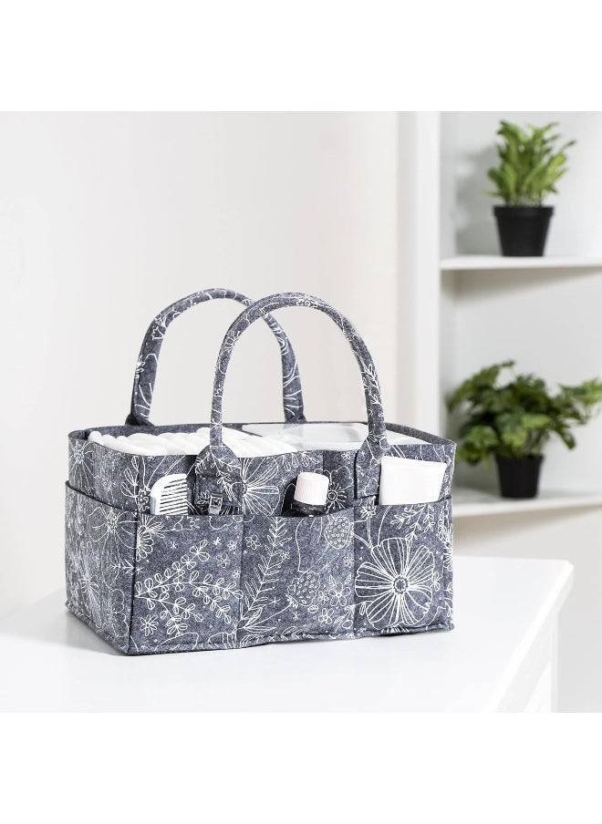 Sammy & Lou Collapsible Floral Felt Storage Caddy