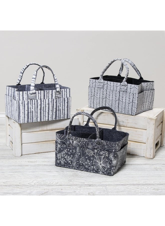 Sammy & Lou Collapsible Floral Felt Storage Caddy