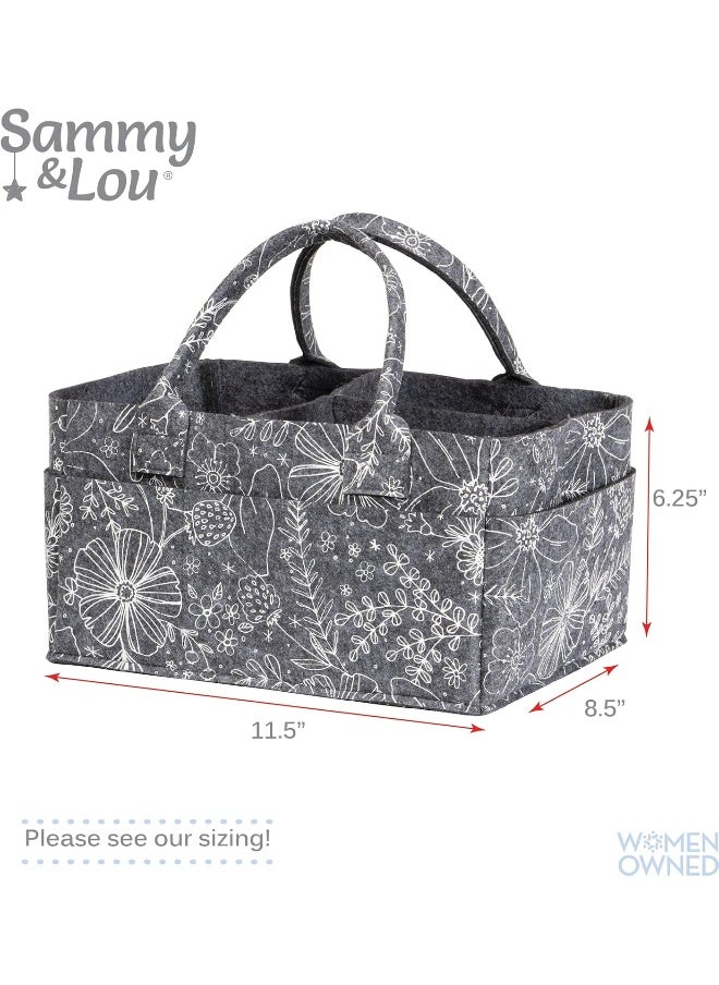 Sammy & Lou Collapsible Floral Felt Storage Caddy