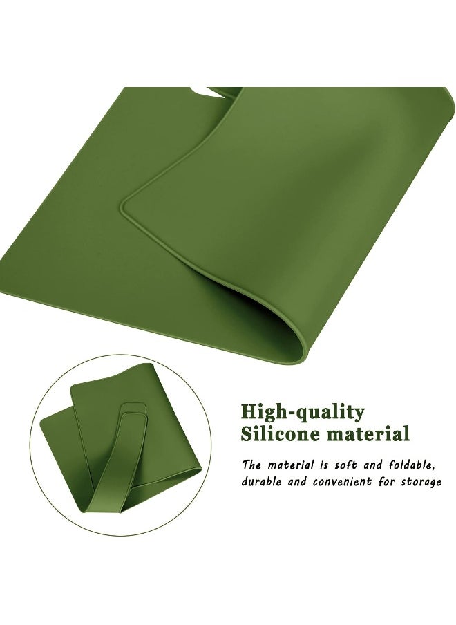 Lomgwumy High Chair Placemat, Long Lasting High Chair Placemat Silicone, Clean and Hygienic, Suitable for IKEA Antilop Highchai, for Toddlers and Babies (Green)
