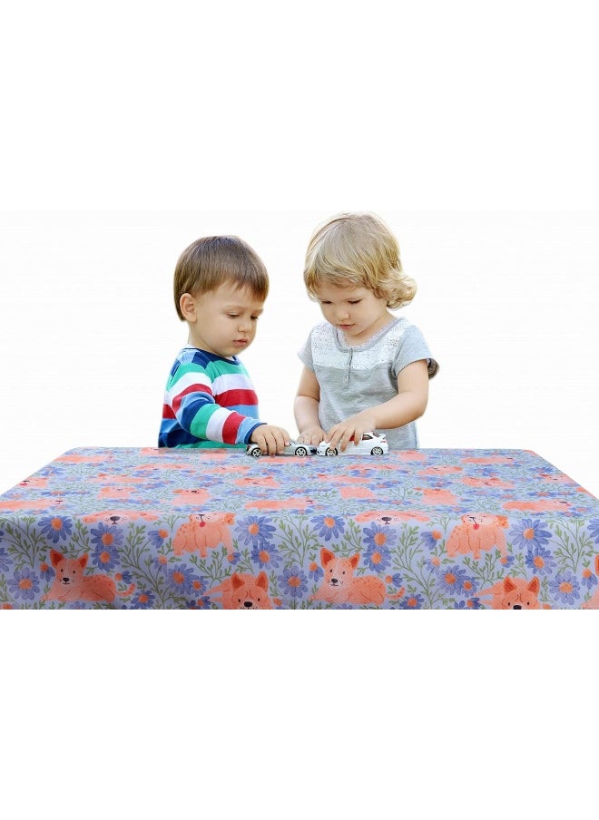 WOMUMON Splat Mat for Under High Chair/Arts/Crafts, Waterproof and Anti-Slip Splash Mat Floor Protector, Washable Highchair Floor Mat, 51 Inch Reusable Messy Mat and Baby Feeding Table Cloth