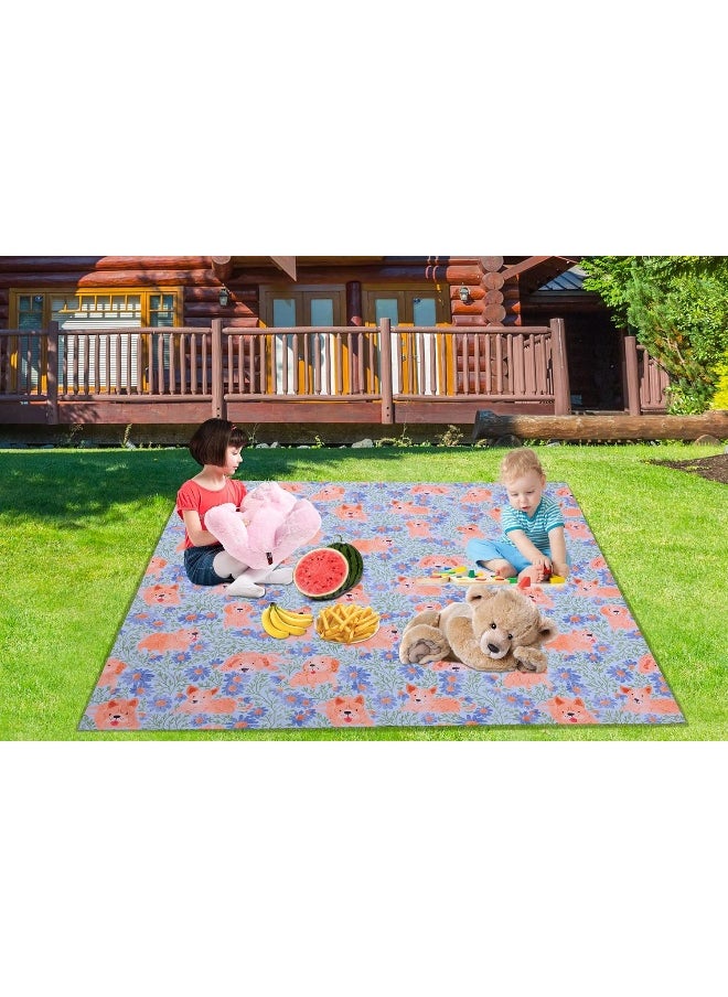 WOMUMON Splat Mat for Under High Chair/Arts/Crafts, Waterproof and Anti-Slip Splash Mat Floor Protector, Washable Highchair Floor Mat, 51 Inch Reusable Messy Mat and Baby Feeding Table Cloth