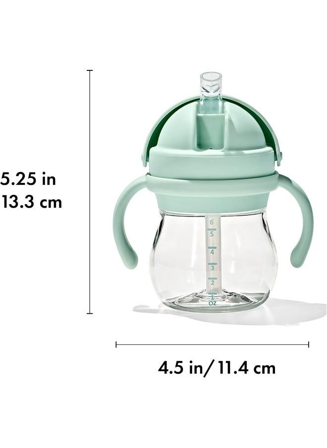 OXO TOT TRANSITIONS STRAW CUP WITH REMOVABLE HANDLES 6 OZ OPAL