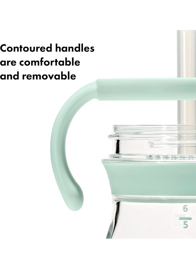 OXO TOT TRANSITIONS STRAW CUP WITH REMOVABLE HANDLES 6 OZ OPAL