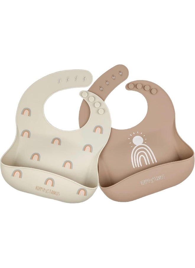 Hippypotamus Silicone Baby Bibs - Soft Waterproof Bibs for Babies & Toddlers