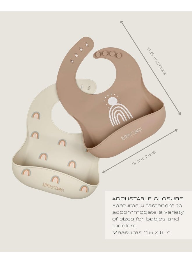 Hippypotamus Silicone Baby Bibs - Soft Waterproof Bibs for Babies & Toddlers