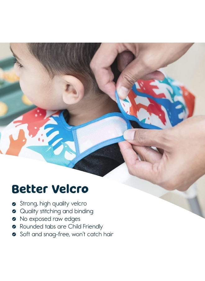 Tiny Twinkle Mess Proof Baby Bib, Full Sleeve Bib Outfit, Waterproof Bib for Toddlers, Machine Washable, Tug Proof Closure