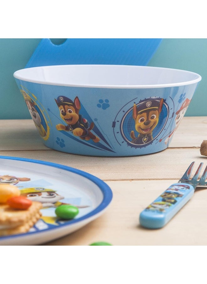 Zak Designs PAW Patrol Dinnerware 5 Piece Set Includes Plate, Bowl, Water Bottle, and Utensil Tableware, Non-BPA, Made of Durable Material and Perfect for Kids (Chase, Marshall, Rubble, Skye)
