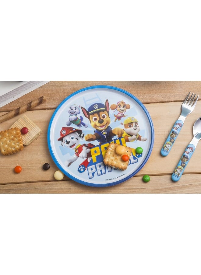 Zak Designs PAW Patrol Dinnerware 5 Piece Set Includes Plate, Bowl, Water Bottle, and Utensil Tableware, Non-BPA, Made of Durable Material and Perfect for Kids (Chase, Marshall, Rubble, Skye)