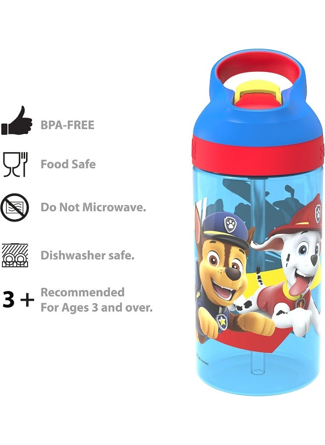 Zak Designs PAW Patrol Dinnerware 5 Piece Set Includes Plate, Bowl, Water Bottle, and Utensil Tableware, Non-BPA, Made of Durable Material and Perfect for Kids (Chase, Marshall, Rubble, Skye)