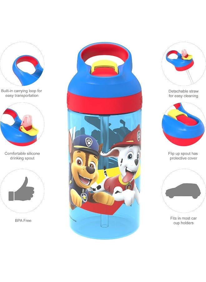 Zak Designs PAW Patrol Dinnerware 5 Piece Set Includes Plate, Bowl, Water Bottle, and Utensil Tableware, Non-BPA, Made of Durable Material and Perfect for Kids (Chase, Marshall, Rubble, Skye)