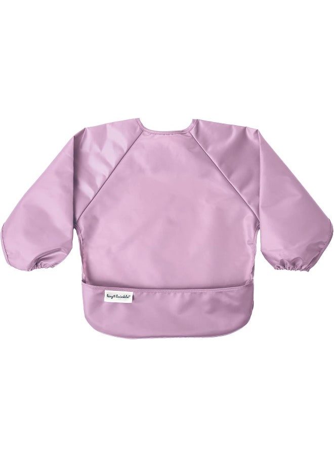 Tiny Twinkle Mess Proof Baby Bib, 2 Pack Long Sleeve Bib Outfit, Waterproof Bibs for Toddlers, Machine Washable, Tug Proof
