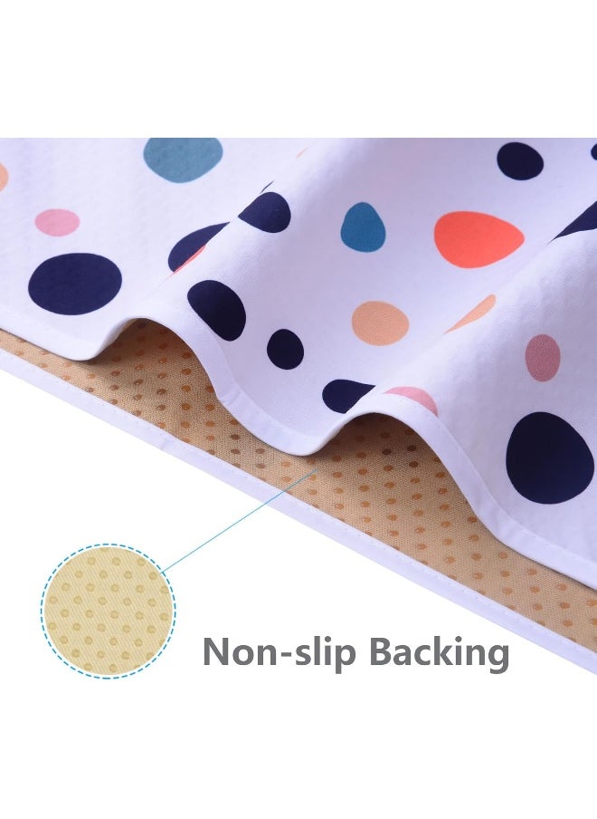 WOMUMON Splat Mat for Under High Chair/Arts/Crafts, Waterproof and Anti-Slip Splash Mat Floor Protector, Washable Highchair Floor Mat, 51 Inch Reusable Messy Mat and Baby Feeding Table Cloth
