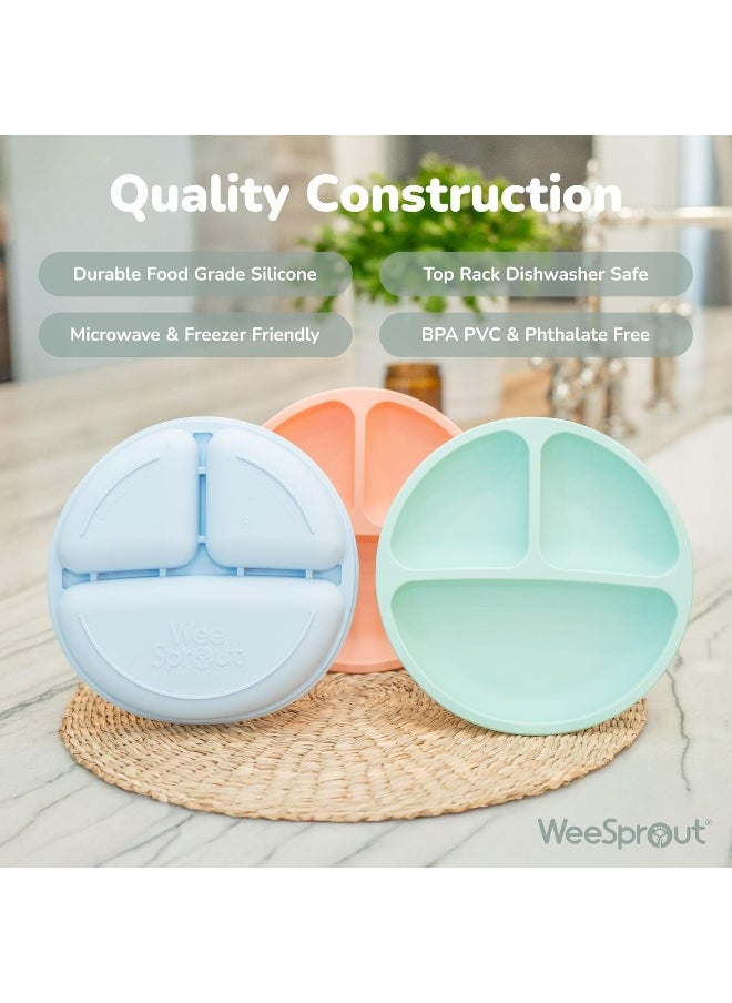 WeeSprout Silicone Plates for Babies & Toddlers