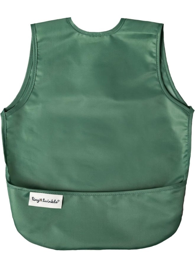 Tiny Twinkle Mess Proof Baby Bib - Waterproof Baby Apron - Machine Washable - PVC, BPA, & Phthalate Free - Great Travel Bib for Baby Eating - Baby Food Bibs