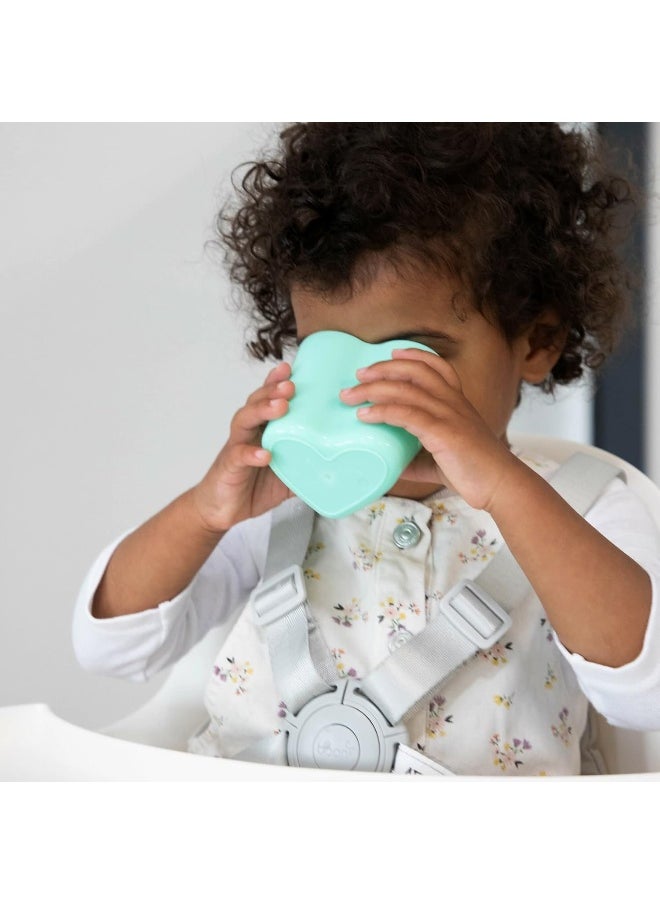The First Years Heart Shaped Cups, 6 oz Toddler Cup, Pack of 5