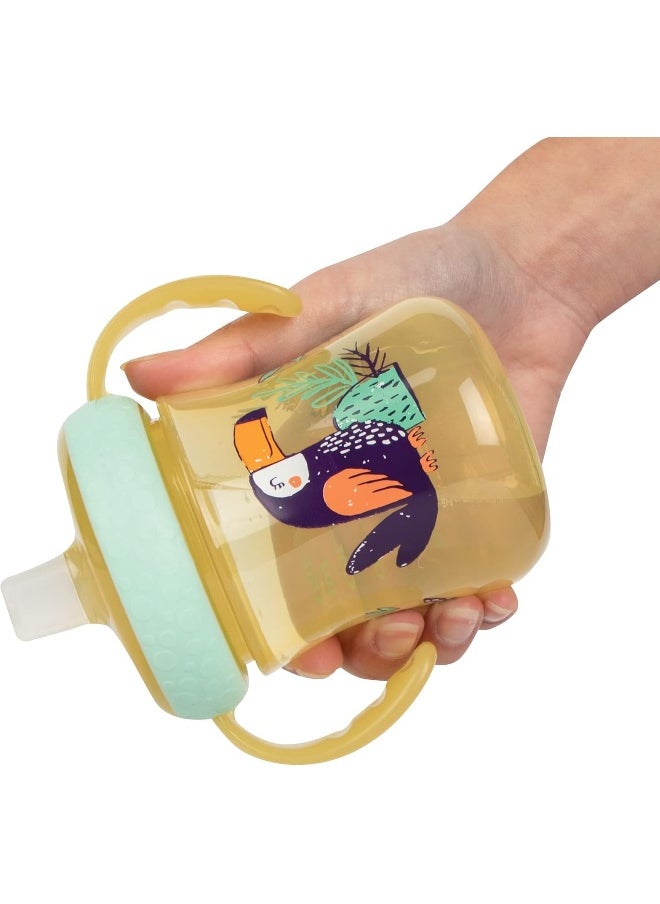 The First Years Soft Spout Trainer Cups for Baby 2pk – Leopard & Toucan