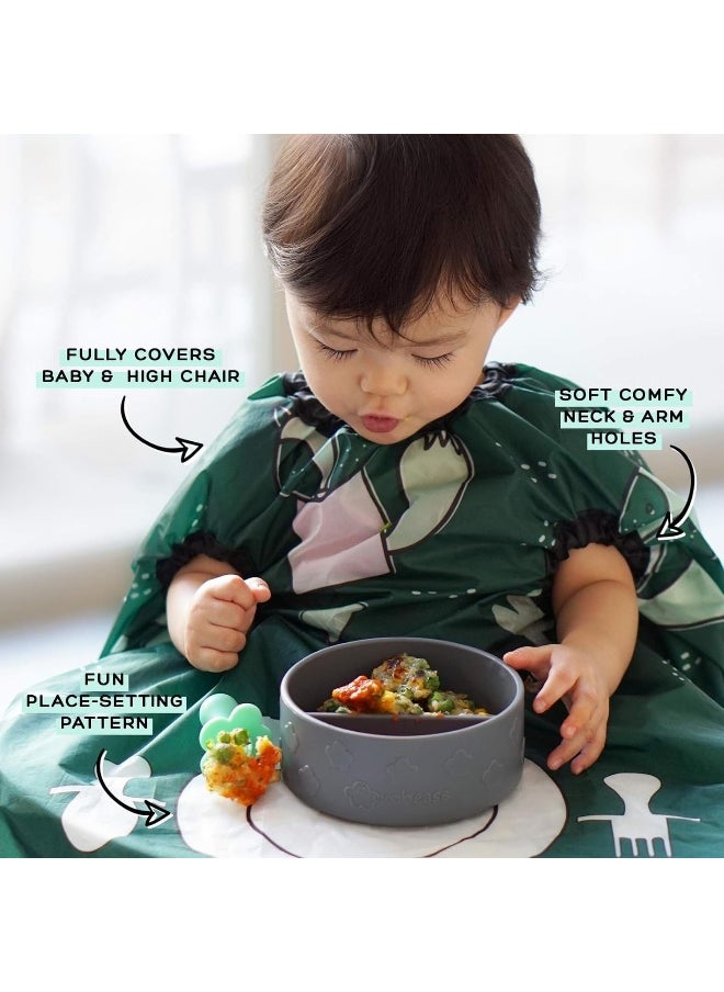 Grabease Allover Waterproof Bib for Self-Feeding Infants and Toddlers