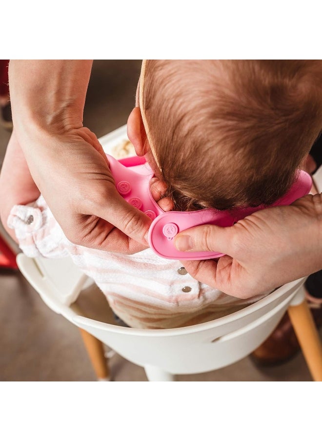 WeeSprout Silicone Baby Bibs - Set of 2 Silicone Bibs for Babies & Toddlers