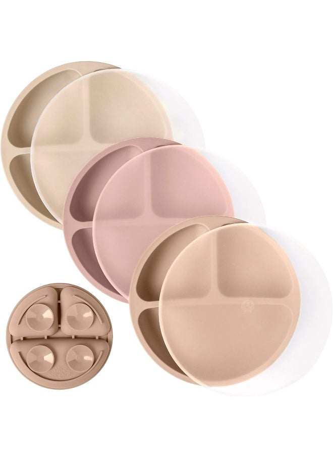 WeeSprout Suction Plates with Lids for Babies & Toddlers