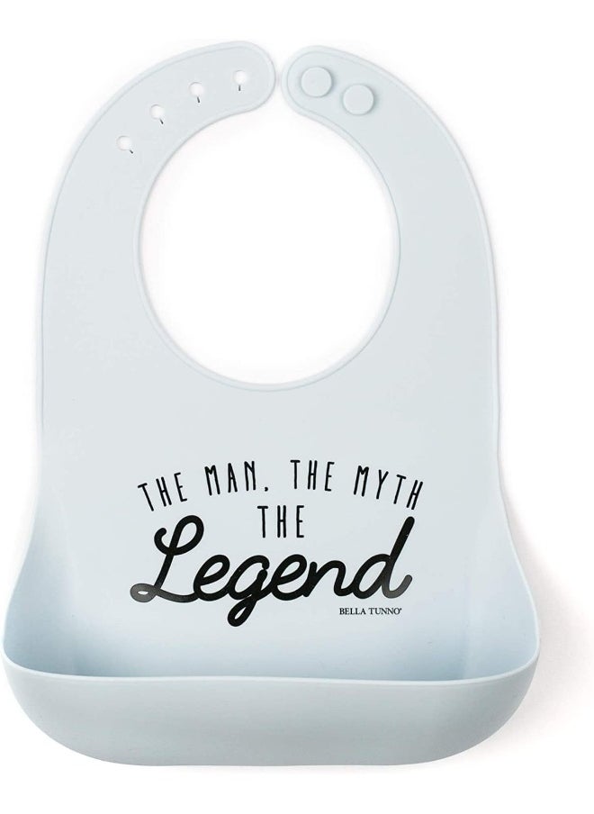 BELLA TUNNO Wonder Bib - Adjustable Silicone Baby Bibs for Boys, Durable and Waterproof BPA Free Silicone, Legend
