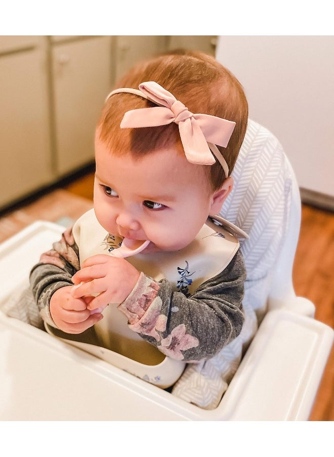 Itzy Ritzy Silicone Spoon & Fork Set; Baby Utensils Featuring a Baby Fork and Spoon with Looped, Braided Handles - Made of 100% Food Grade Silicone & BPA-Free - Ages 6 Months and Up (Pink)