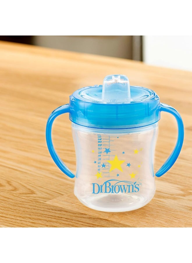 Dr. Brown's Transition Sippy Cup with Soft Spout - Blue - 6oz - 6m+
