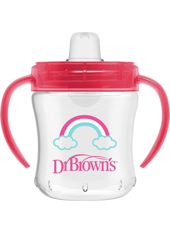 Dr. Brown's Transition Sippy Cup with Soft Spout - Pink - 6oz - 6m+